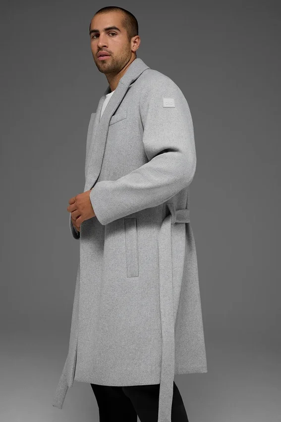 Manteau Gameday en laine - Gris chiné athlétique