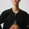 Manteau long City Girl en laine double face – Noir