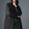 Manteau long matelassé « Rain or Shine » - Noir