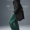 Manteau long matelassé « Rain or Shine » - Noir