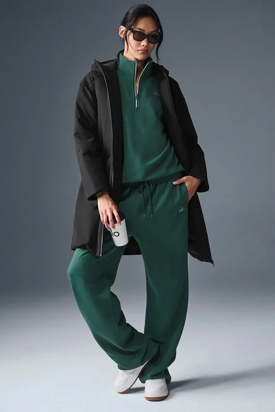 Manteau long matelassé « Rain or Shine » - Noir