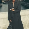 Manteau long matelassé Skyline - Noir
