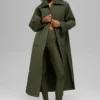 Manteau long matelassé Skyline - Vert olive