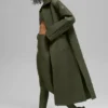 Manteau long matelassé Skyline - Vert olive