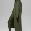 Manteau long matelassé Skyline - Vert olive
