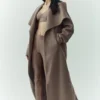 Manteau long Nightfall en mélange de laine - Alpine Cocoa Heather
