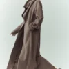 Manteau long Nightfall en mélange de laine - Alpine Cocoa Heather