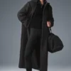 Manteau long Wool Metro - Gris chiné foncé