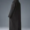 Manteau long Wool Metro - Gris chiné foncé