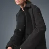 Manteau long Wool Metro - Gris chiné foncé