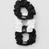 Mini chouchou Fresh (lot de 3) - Noir/Blanc