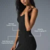 Mini-robe en maille denim - Noir/Anthracite