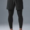 Pantalon 2-en-1 Revival 5" - Noir/Noir