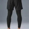 Pantalon 2-en-1 Revival 5" - Noir/Noir