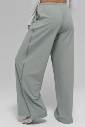 Pantalon ample et aéré (long) – Gris lunaire