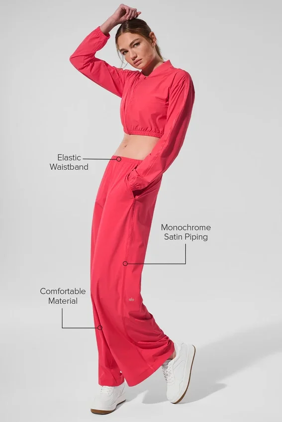 Pantalon ample et aéré (long) - Rouge bonbon