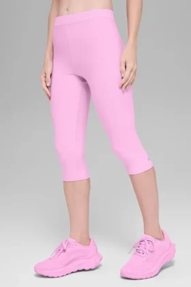 Pantalon capri Alosoft Iconic 90’S à taille haute – Rose bonbon
