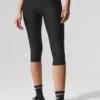 Pantalon capri High-Waist Airlift Mesh « Just Right » – Noir