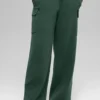 Pantalon cargo High-Waist en maille Scholar - Vert trèfle