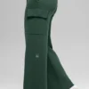 Pantalon cargo High-Waist en maille Scholar - Vert trèfle