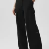 Pantalon cargo High-Waist Scholar Knit - Noir
