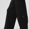 Pantalon cargo High-Waist Scholar Knit - Noir
