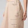Pantalon cargo à jambes larges Linen Getaway - Macadamia