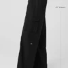 Pantalon cargo à jambes larges (long) - Noir