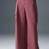 Pantalon cargo à jambes larges (long) - Truffe bordeaux