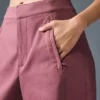 Pantalon cargo à jambes larges Show Off (coupe classique) - Truffe bordeaux