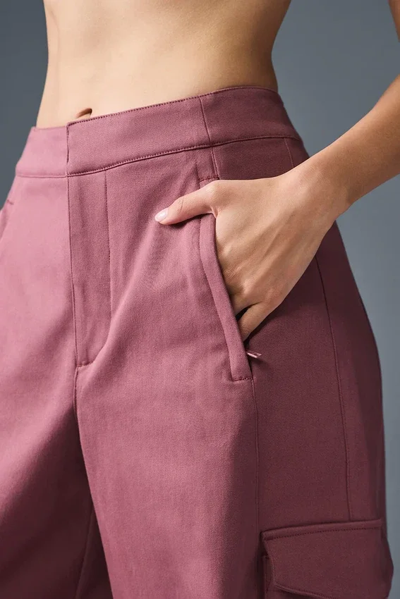 Pantalon cargo à jambes larges Show Off (coupe classique) - Truffe bordeaux