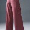 Pantalon cargo à jambes larges Show Off (coupe classique) - Truffe bordeaux