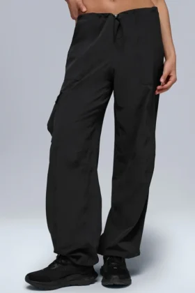 Pantalon cargo Megastar taille basse — Noir