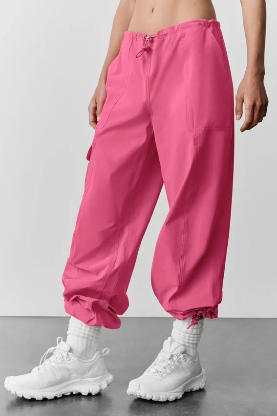 Pantalon cargo Megastar taille basse - Rose paradisiaque