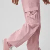 Pantalon cargo Megastar taille basse - Rose vintage