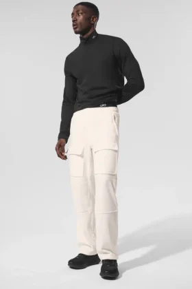 Pantalon cargo Ridge en polaire - Ivoire