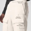 Pantalon cargo Ridge en polaire - Ivoire