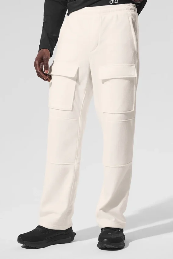 Pantalon cargo Ridge en polaire - Ivoire
