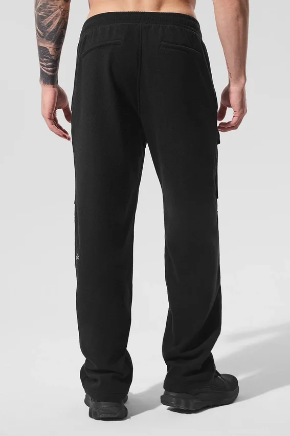 Pantalon cargo Ridge en polaire — Noir