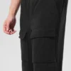 Pantalon cargo Ridge en polaire — Noir