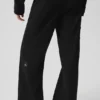 Pantalon à coupe droite High Road – Noir