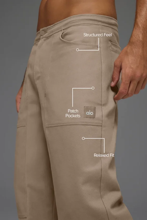 Pantalon de charpentier en toile de coton - Gravel