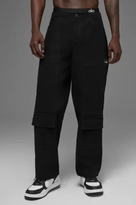 Pantalon de charpentier en toile de coton - Noir