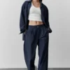 Pantalon de costume (court) - Bleu marine