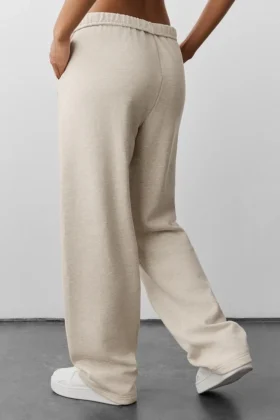 Pantalon de jogging Accolade à coupe droite – Avoine chiné