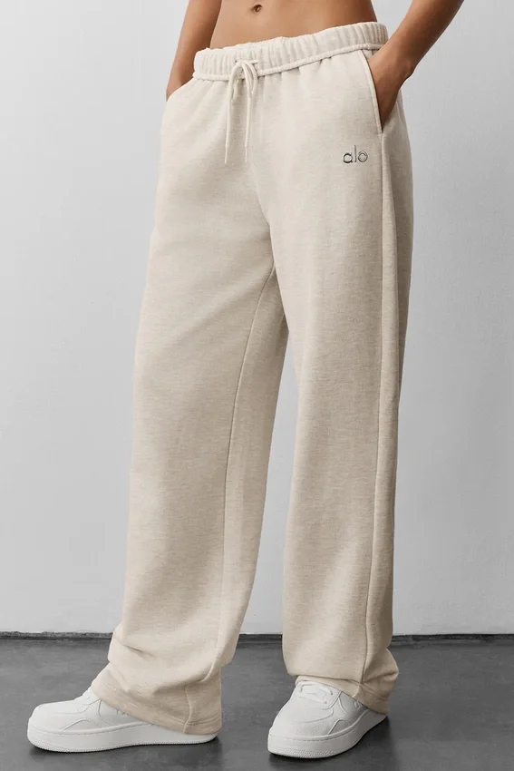 Pantalon de jogging Accolade à coupe droite - Avoine chiné