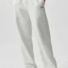 Pantalon de jogging Accolade à coupe droite - Blanc chiné