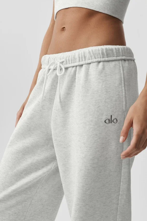 Pantalon de jogging Accolade à coupe droite - Blanc chiné
