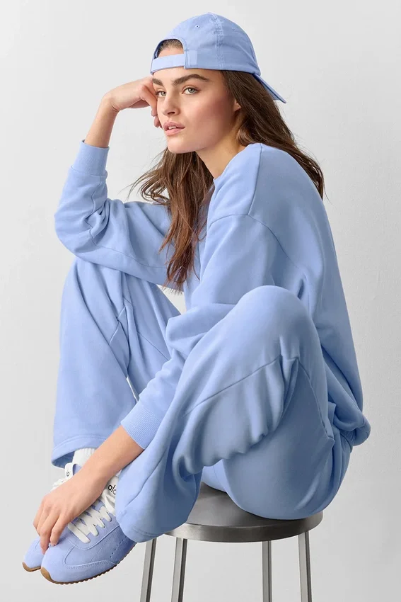Pantalon de jogging Accolade à coupe droite - Bleu Provence clair