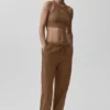 Pantalon de jogging Accolade à coupe droite - Brun ensoleillé